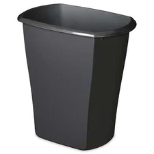 5.5 Gal. Rectangular Wastebasket Plastic, Office, Black