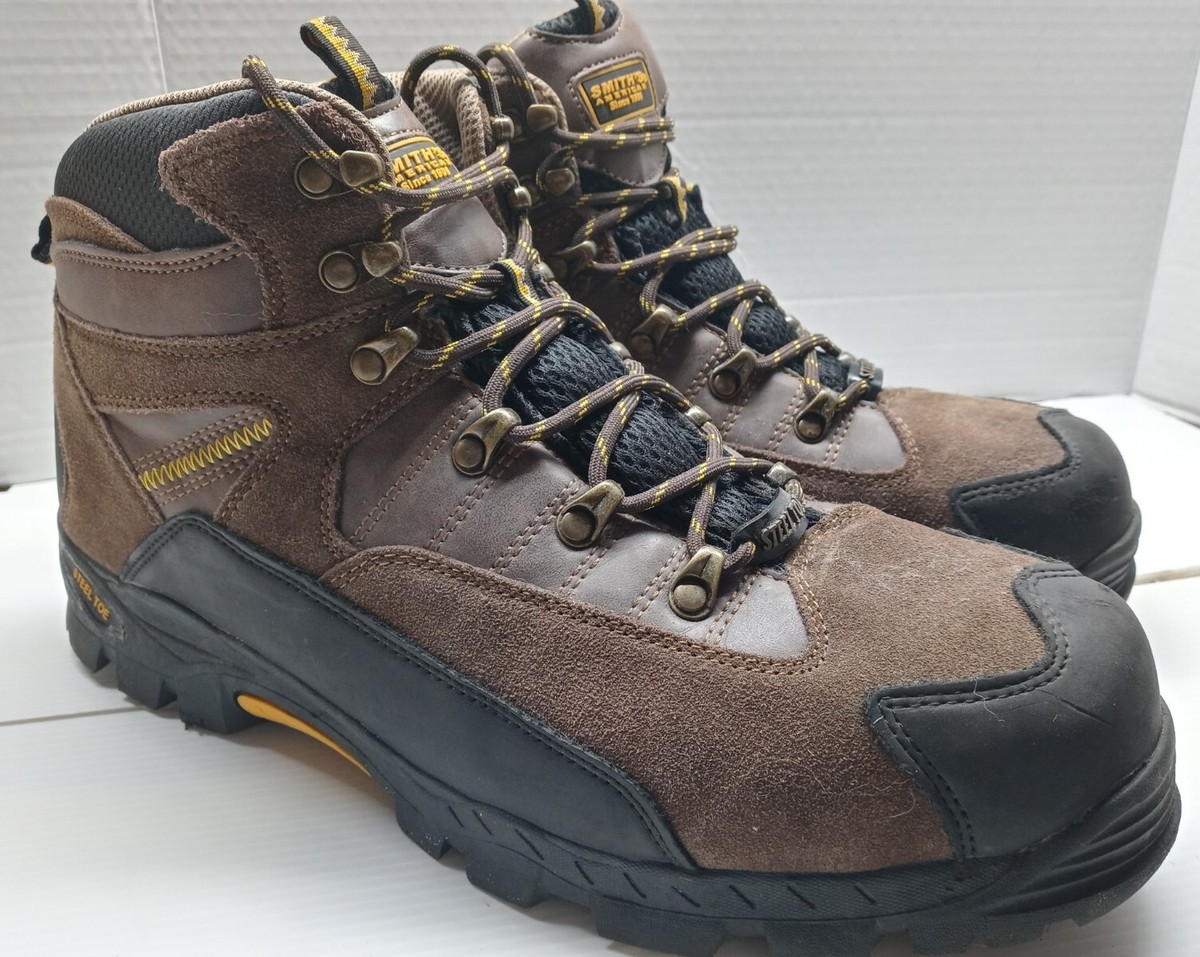 Smith’s American Brown Hiker Boots Riverhead Steel Toe Size 12W New !!! Smith main image 3