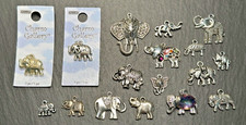 CHARMING LOT OF ELEPHANT CHARMS - 17 TOTAL H291