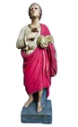 VINTAGE PLASTER SAINT JUSTIN MARTYR PRIESTS ALTAR  CHAMBER STATUE FIGURINE