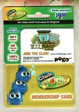 CLUB POGO Collectible ( 2006 ) Gift Card ( $0 - NO VALUE - Collectible Only )