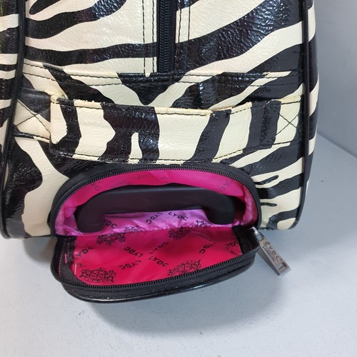 LYDC Zebra Print Weekender Trolley Bag Pull Along Hold All Overnight Travel - Picture 17 of 24