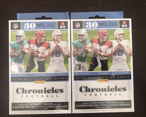 2020 Panini Chronicles Football NFL versiegelter Aufhänger 2 Box Lot Burrow Herbert Hurts - Bild 3 von 4