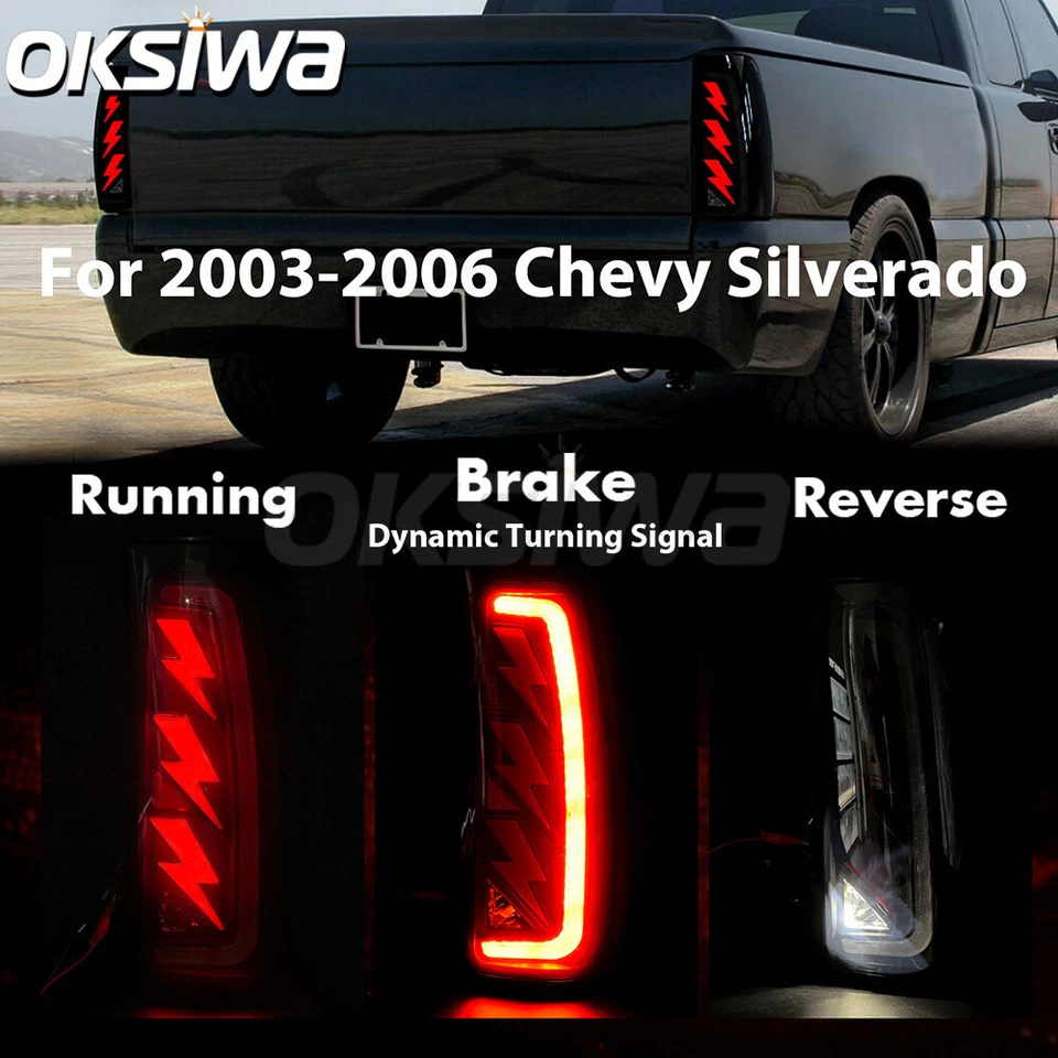 Luces traseras LED completas para 03-06 Chevy Silverado 1500 2500 3500HD arranque animador Foto 2 de 4