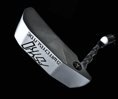 PSYKO SWITCHBLADE CNC Milled Putter Twisted Neck (am Kopf verschweißt) Headcover