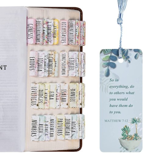 BibleTabs Laminated Large Print and Easy-To-Read Bible Tabs for Women and Gi - Picture 1 of 7