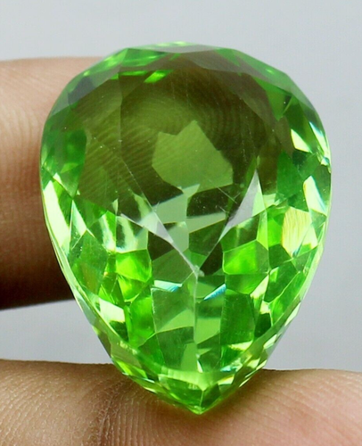 AAA+ 77.65 Ct. Large Green Peridot Pear Cut Loose Gemstone Gift for Women/Her - Picture 7 of 10