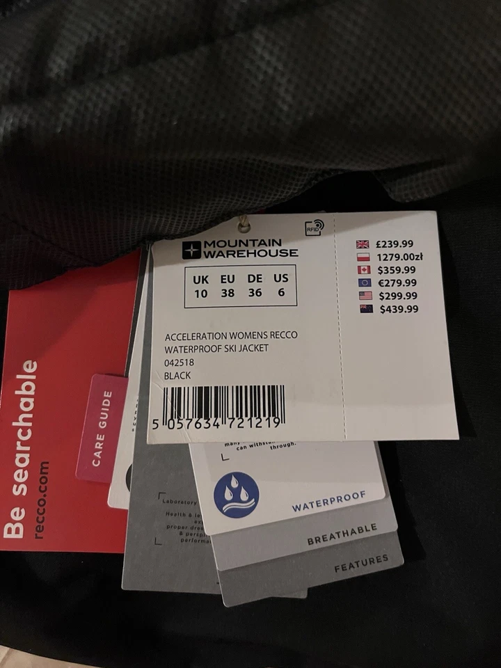 Ski Jacket Extreme RECCO Mountain Warehouse UK12 (RRP£239.99) - Image 2 of 4