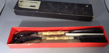 VTG Japan Bamboo Shaft Black Horse Head Shoe Horn Brush Set Boxed