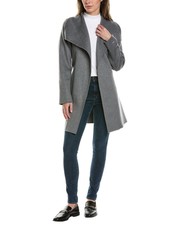 Tahari Oversize Lapel Double-face Wool-blend Coat Women's