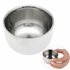 Tazza da barba in acciaio inox ciotola salone barbiere barba capelli sapone bolla tazza