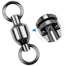 Heavy Duty Fishing Ball Bearing Swivels Solid Rings Saltwater Fishing Tackles