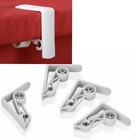 4 X White Table Cloth Clips Pack Tablecloth Cover Plastic Holder Clamps
