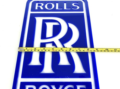 Rolls Royce Acrylic Logo Wall Sign Garage Decoration Plaque Large Mancave Blue - Picture 7 of 8