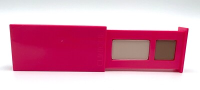 New!  Clinique All About Shadow duo:  04 ivory bisque / bronze satin duo ~ 1.7g