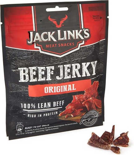 Jack Link’S Beef Jerky Original High Protein Meat Snack Dried Halal Beef 1X70Gr - Afbeelding 1 van 5