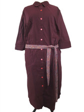 Sheego Damen Kleid Aubergine Blusenkleid Tuni...