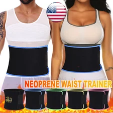 Women Men Neoprene Fat Burn Sauna Waist Trainer Belt Trimmer Cincher Body Shaper