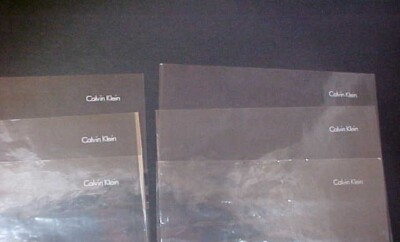 Lot (6) Designer Calvin Klein Heat Shrink Wrap Flat Gift Bags Pre-owned  Unused