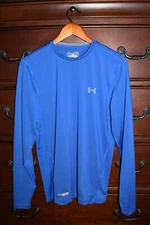 Men's Under Armour Heat Gear Long Sleeve Athletic Workout Base Layer Shirt M