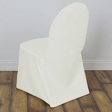 100 pcs Ivory POLYESTER BANQUET CHAIR COVERS Wedding Reception Party Decorations