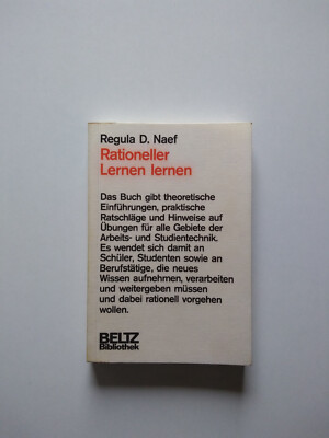 Rationeller Lernen lernen von Regula D. Naef 1971