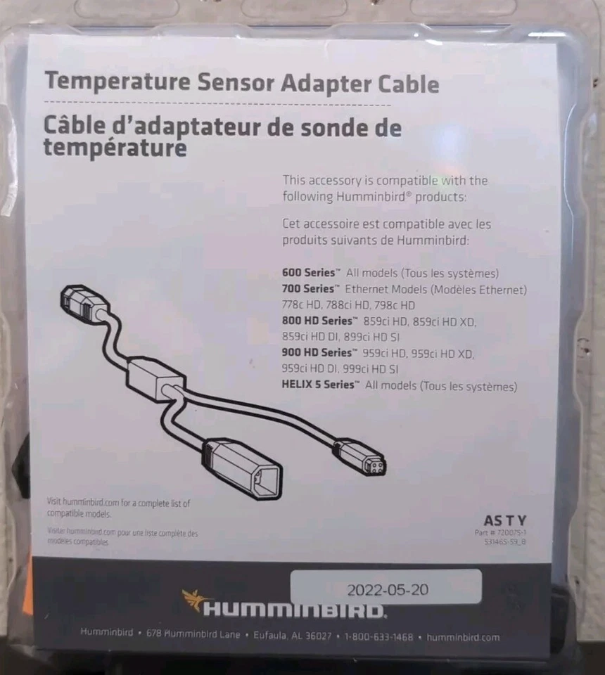 Humminbird As T Y Temp Sensor Adapter, 700Hd Series 720075-1 - Image 2 of 3