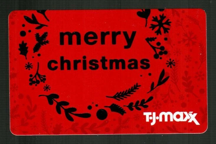 T.J.MAXX Merry Christmas 2021 Gift Card 0 eBay