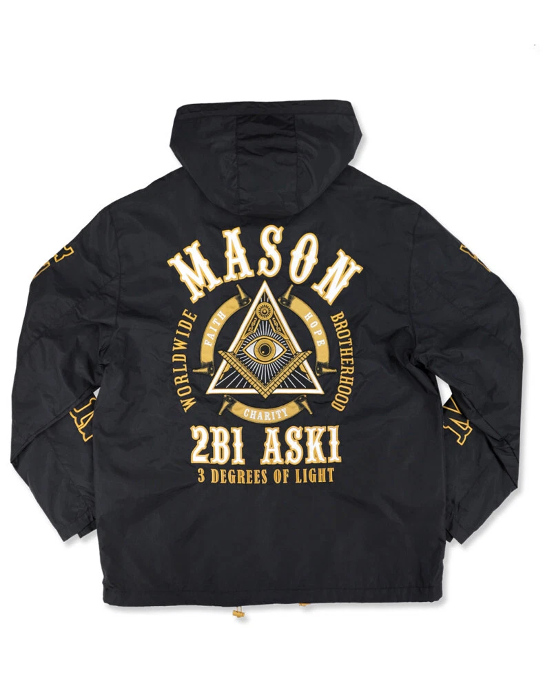 Freemason Masonic Fraternity Windbreaker Jacket Freemason Waterproof Jacket