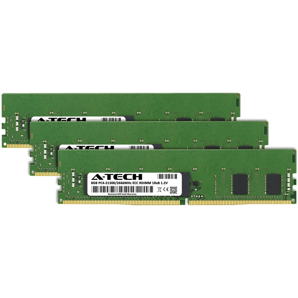 24GB 3x 8GB PC4-2666 RDIMM Supermicro 1029U-TN12RV-NEBS Memory RAM - Image 2 of 4