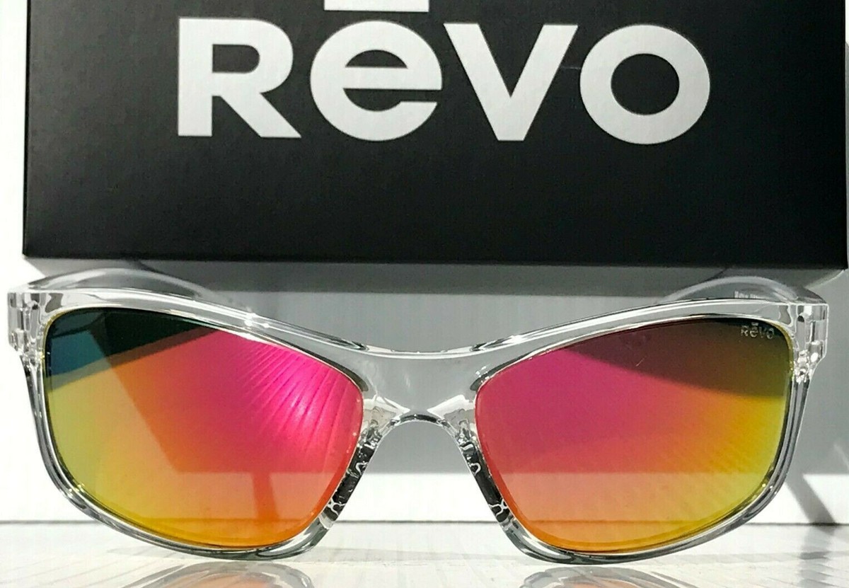 NEW* REVO HARNESS CLEAR w POLARIZED SPECTRA RUBY Lens Sunglass RE