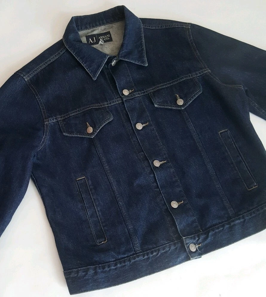 Denim jacket armani sale