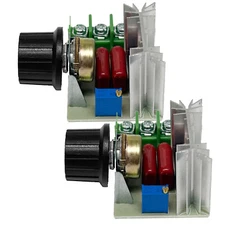 2PCS 110/220V 2000W SCR Voltage Regulator LED Dimmer Adjustable Speed Controller