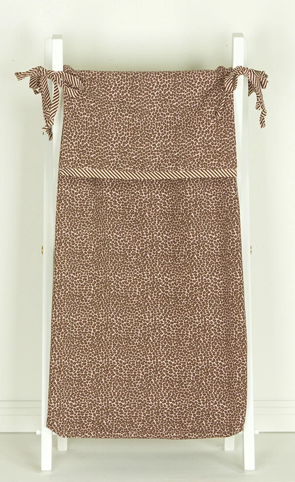 Bolso Cesta con Marco Bebé Niña Estampado Animal Leopardo Guepardo Rayas Rosa Marrón Foto 2 de 3