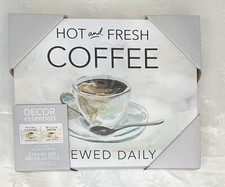 Decor Essentials 2 Coffee themed canvas art 10 x 8 OC 