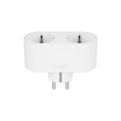 Hombli smarte zweifach Steckdose weiß 3680 W Stromverbrauchmessung Appbedienung  - Bild 3 von 5