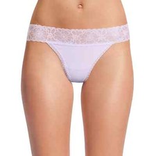No Boundaries Women's Micro Lace Thong Panties Size 3XL Lavender Sunrise