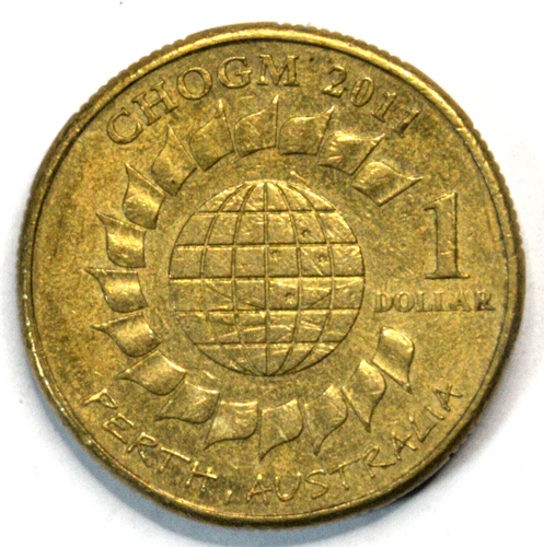 Australia 2011 • $1 one dollar Queen Elizabeth/ CHOGM Meeting ...
