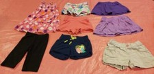 Kids Clothes Size 4-5 - Bundle of 8 Summer Items Shorts Skorts Capri  Beac
