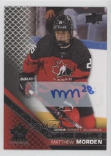2022 Upper Deck Team Canada Juniors Prospectus Momentous Matthew Morden Auto