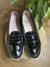 Cole Haan Pinch Penny Loafer Women's Sz 8 Black Patent Slip On Casual Shoe READ