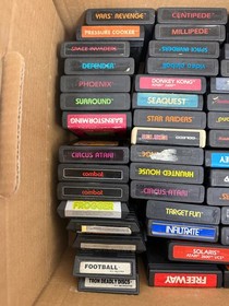 61 Atari 2600 Game Cartridge Lot Vintage Activision Coleco Untested