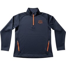 Genuine Stuff Auburn Tigers Youth Large 14/18 Navy Blue Quarter Zip Pullover