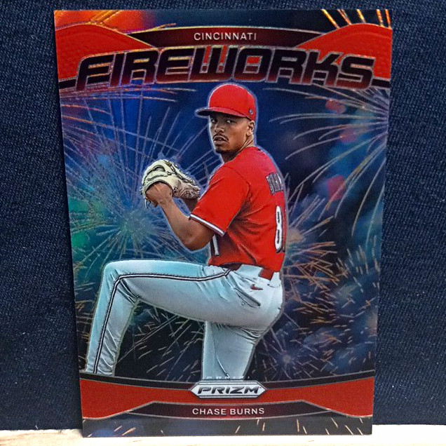 2025 Panini Prizm Chase Burns Fireworks Red Prizm RC #21 Serial /199