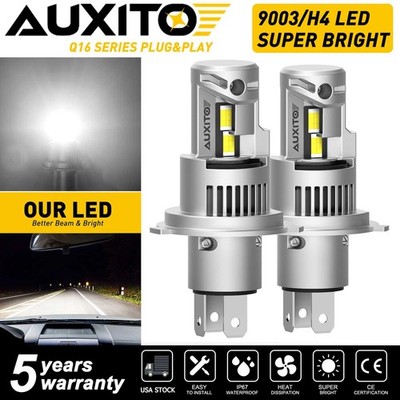 High Power H4 9003 LED Headlight Bulbs Conversion Kit High Low Beam 6000K 200W