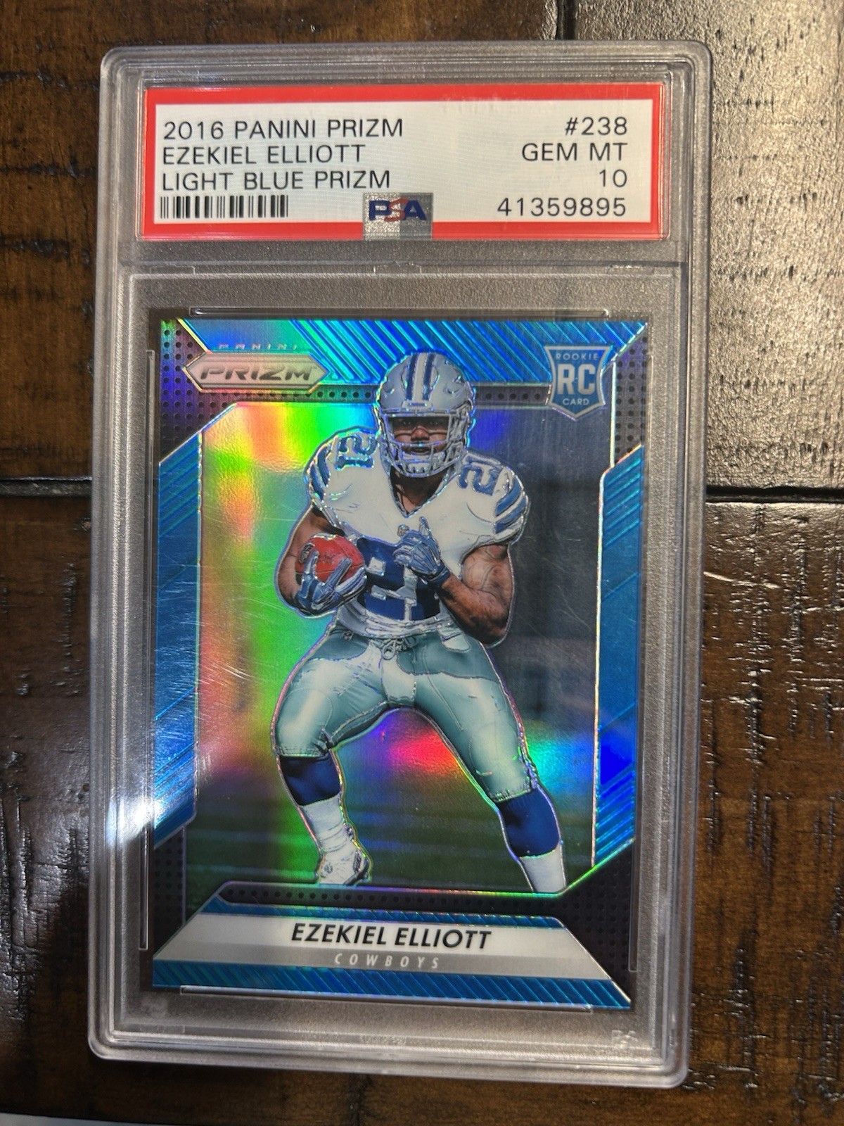 🔵⭐ 2016 Panini Ezekiel Elliott #238 Light Blue Prizm /199 – PSA 10 GEM MT RC