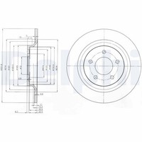 2X Delphi Bremsscheibe BG4026 FüR Mazda CW CR CR19 MZR Crew Cwefw