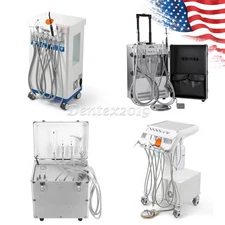 Portable Dental Mobile Delivery Unit Cart with Air Compressor Suction System