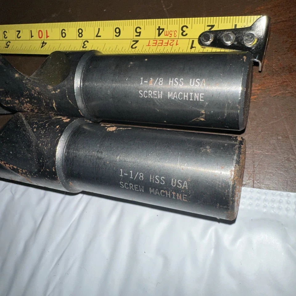 HSS 螺丝机车间美国制造工业钻头 1 1/8 英寸重型二手 — 第 2/4 张图片
