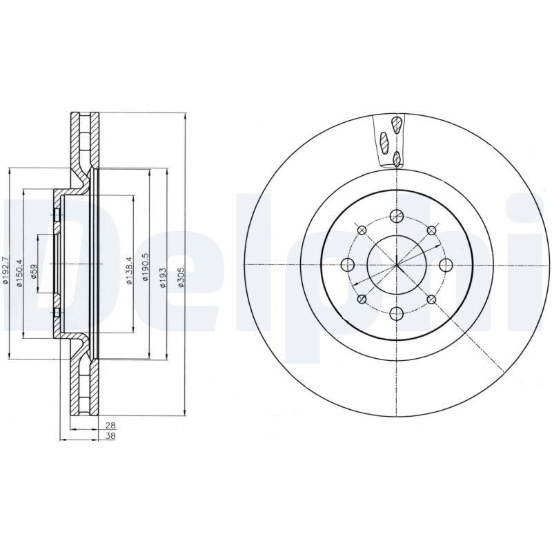 Jeu de disques de frein ventilés Alfa Romeo MiTo 1.4 TB haute friction